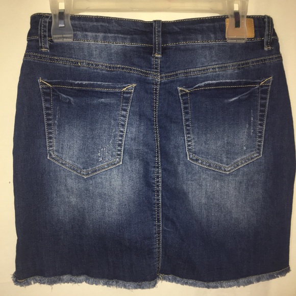 Denim Blvd L.A. Jean Skirt with Gems - Picture 4 of 4
